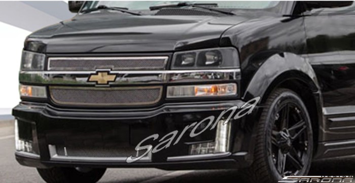 Custom Chevy Express Van  All Styles Front Bumper (2003 - 2025) - Call for price (Part #CH-059-FB)